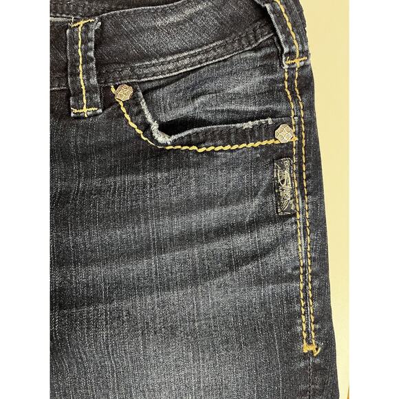Silver Jeans Suki Slim Bootcut Size 28x31 Mid Rise Medium Blue Flap Pockets - Picture 8 of 12